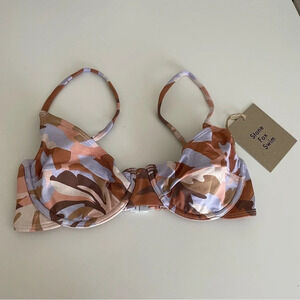 Stone Fox Swim Free People Bikini Top XS Conch in Pastel Petal Underwire Bra